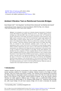 Ambient Vibration Test on Reinforced Concrete Bridges