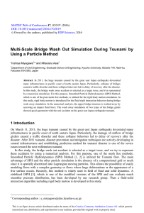 Multi-Scale Bridge Wash Out Simulation During Tsunami by