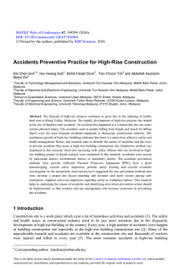 Accidents Preventive Practice for High-Rise Construction