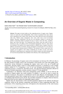 An Overview of Organic Waste in Composting