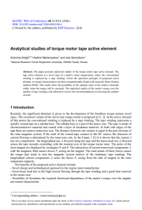 Analytical studies of torque motor tape active element 4  0 0