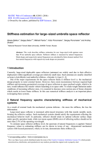 Stiffness estimation for large–sized umbrella space reflector 1  0 0