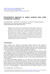 Computational approach to assess postural tests under microgravity conditions 5 01
