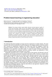 Problem-based teaching in engineering education 0 6