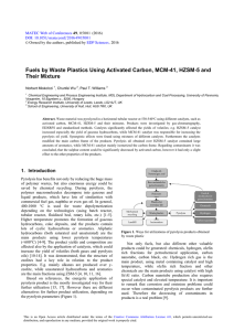 Fuels by Waste Plastics Using Activated Carbon, MCM-41, HZSM-5 and