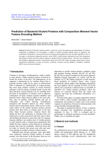 Prediction of Bacterial Virulent Proteins with Composition Moment Vector