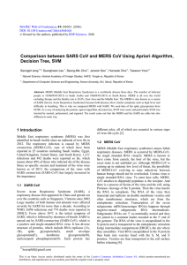 Comparison between SARS CoV and MERS CoV Using Apriori Algorithm,