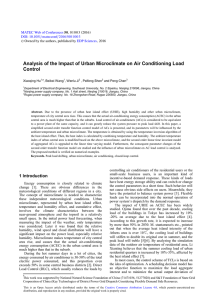 Analysis of the Impact of Urban Microclimate on Air Conditioning... Control