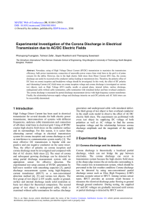 Experimental Investigation of the Corona Discharge in Electrical