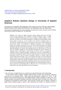 Adaptive Robotic Systems Design in University of Applied Sciences