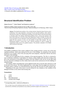 Structural Identification Problem  0 0 (