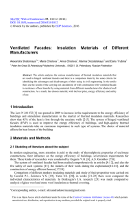 Ventilated Facades: Insulation Materials of Different Manufacturers  (