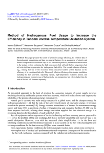Method of Hydrogenous Fuel Usage to Increase the