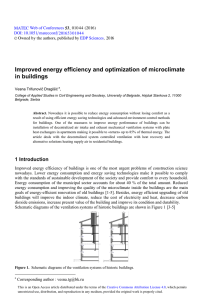 Improved energy efficiency and optimization of microclimate in buildings  (