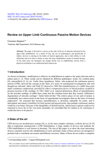 Review on Upper Limb Continuous Passive Motion Devices  0 0 (