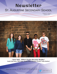 Newsletter St. Augustine Secondary School