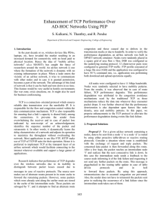 Enhancement of TCP Performance Over AD-HOC Networks Using PEP