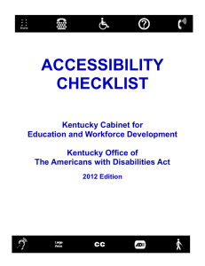 ACCESSIBILITY CHECKLIST