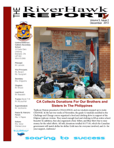 CA Collects Donations For Our Brothers and Sisters In The Philippines