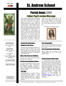 St. Andrew School Parish News  2007