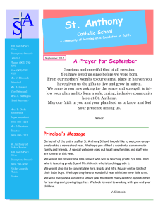 A S A Prayer for September