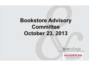Bookstore Advisory Committee October 23, 2013