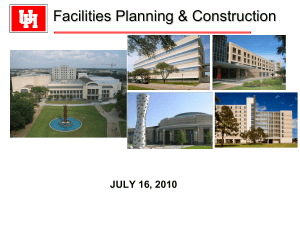 Facilities Planning &amp; Construction JULY 16, 2010