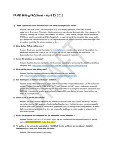 FAMIS Billing FAQ Sheet – April 13, 2016   