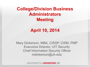 College/Division Business Administrators Meeting