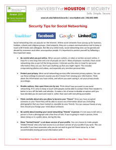 Security Tips for Social Networking   