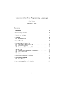 Generics in the Java Programming Language Contents Gilad Bracha February 13, 2004