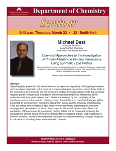 Seminar Department of Chemistry Michael Best