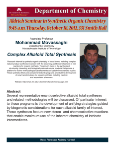 Department of Chemistry Aldrich Seminar in Synthetic Organic Chemistry Mohammad Movassaghi