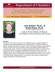 Special Seminar Department of Chemistry Joe Allison, Ph.D., &amp; Kristi Fjare, Ph.D.