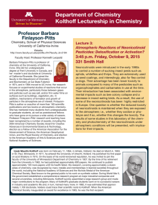 Professor Barbara Finlayson-Pitts 3:45 p.m. Friday, October 9, 2015 331 Smith Hall