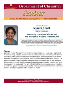 Seminar Department of Chemistry Munira Khalil Measuring correlated vibrational