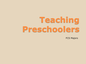 Teaching Preschoolers FCS Majors
