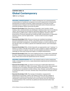 Global Contemporary CONTENT AREA 10 1980 C.E. to Present