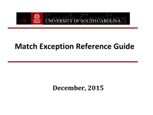 Match Exception Reference Guide December, 2015
