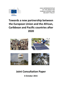 Towards a new partnership between the European Union and the African,