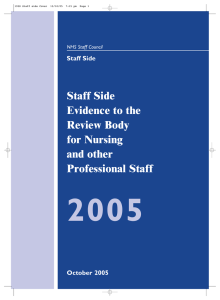 2005 Staff Side Evidence to the Review Body