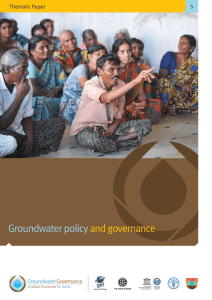 Groundwater policy and governance 5 Thematic Paper