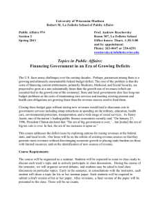 University of Wisconsin-Madison Robert M. La Follette School of Public Affairs
