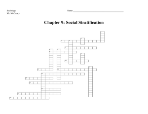 Chapter 9: Social Stratification Sociology  Name _____________________________________________