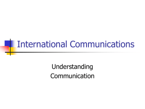 International Communications Understanding Communication