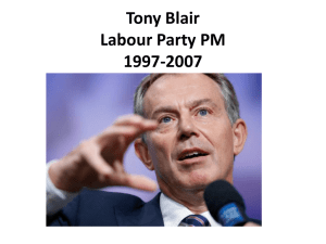Tony Blair Labour Party PM 1997-2007