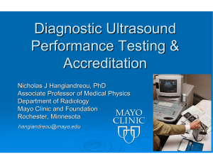 Diagnostic Ultrasound Performance Testing &amp; Accreditation