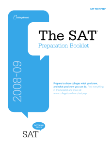 The SAT -09 2008 Preparation Booklet