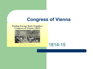 Congress of Vienna 1814-15