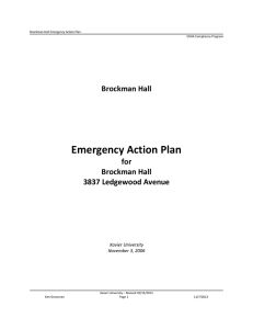 Emergency Action Plan Brockman Hall for 3837 Ledgewood Avenue